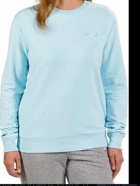 FILA Pastel Blue Crewneck Sweatshirt With Pockets